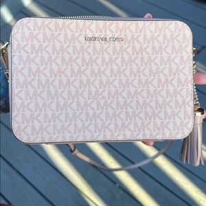 Michael Kors Blush Crossbody Bag with Gold Chain